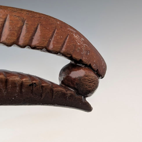 英国ヴィンテージ ナチュラルブラウンシャフト バードヘッドハンドル ステッキ 杖 89cm